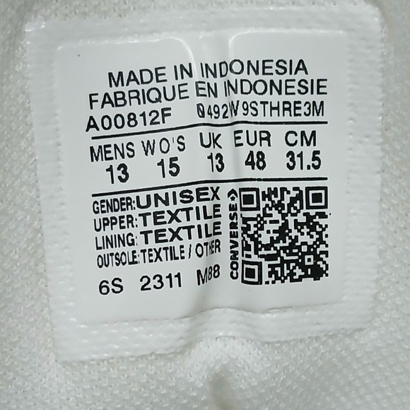 Converse Chuck Taylor All Star Street Mid Sneakers A00812F White Men Sz‎ 13 - Picture 9 of 11